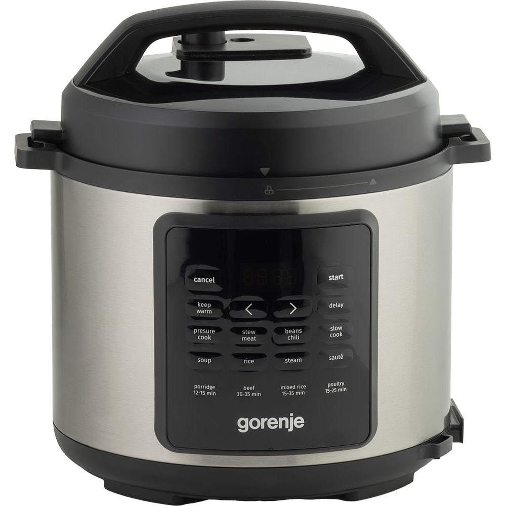 Multicooker GORENJE GMC6SBK, 5.7l, 1000W, 8 programe, argintiu-negru