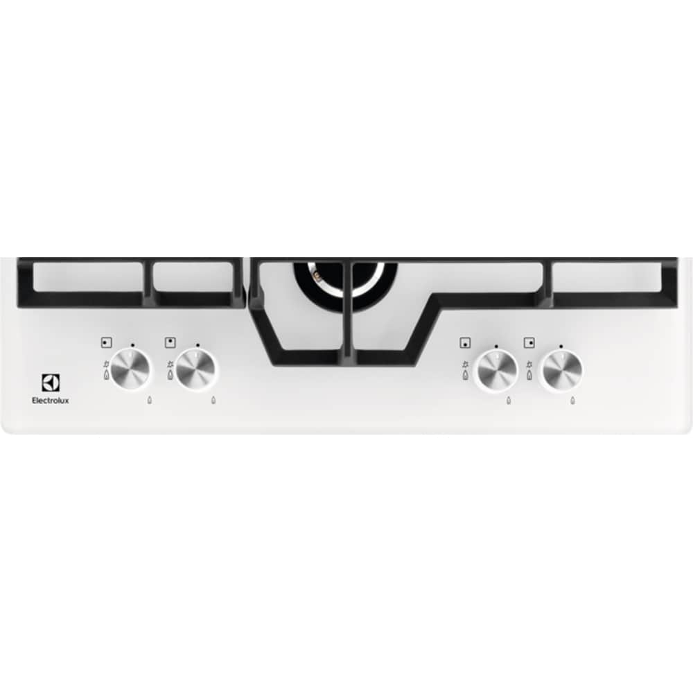 Plita incorporabila ELECTROLUX GME363NV, Gaz, 4 arzatoare, Wok, alb
