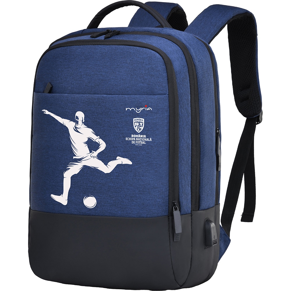Rucsac laptop MYRIA Echipa Nationala de Fotbal MY8320FRF, 16", albastru