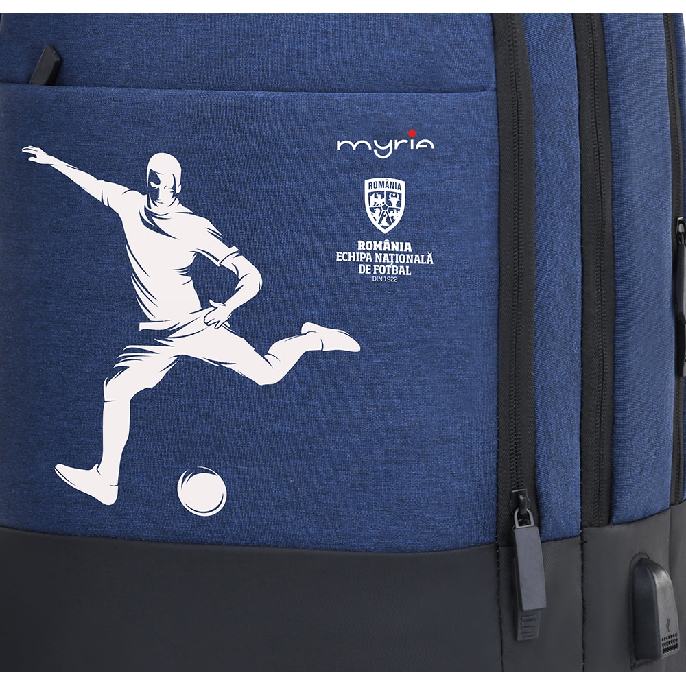 Rucsac laptop MYRIA Echipa Nationala de Fotbal MY8320FRF, 16", albastru
