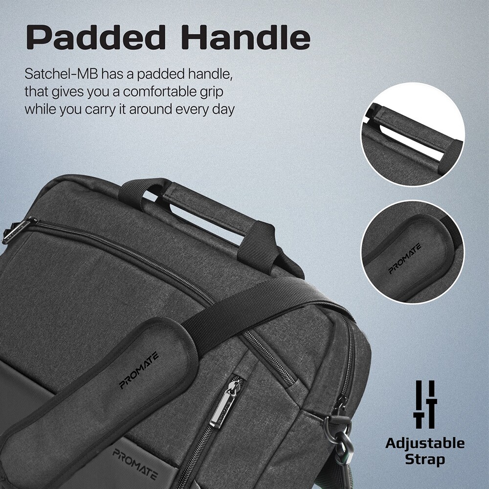 Geanta laptop PROMATE SATCHEL-MB, 15.6", negru