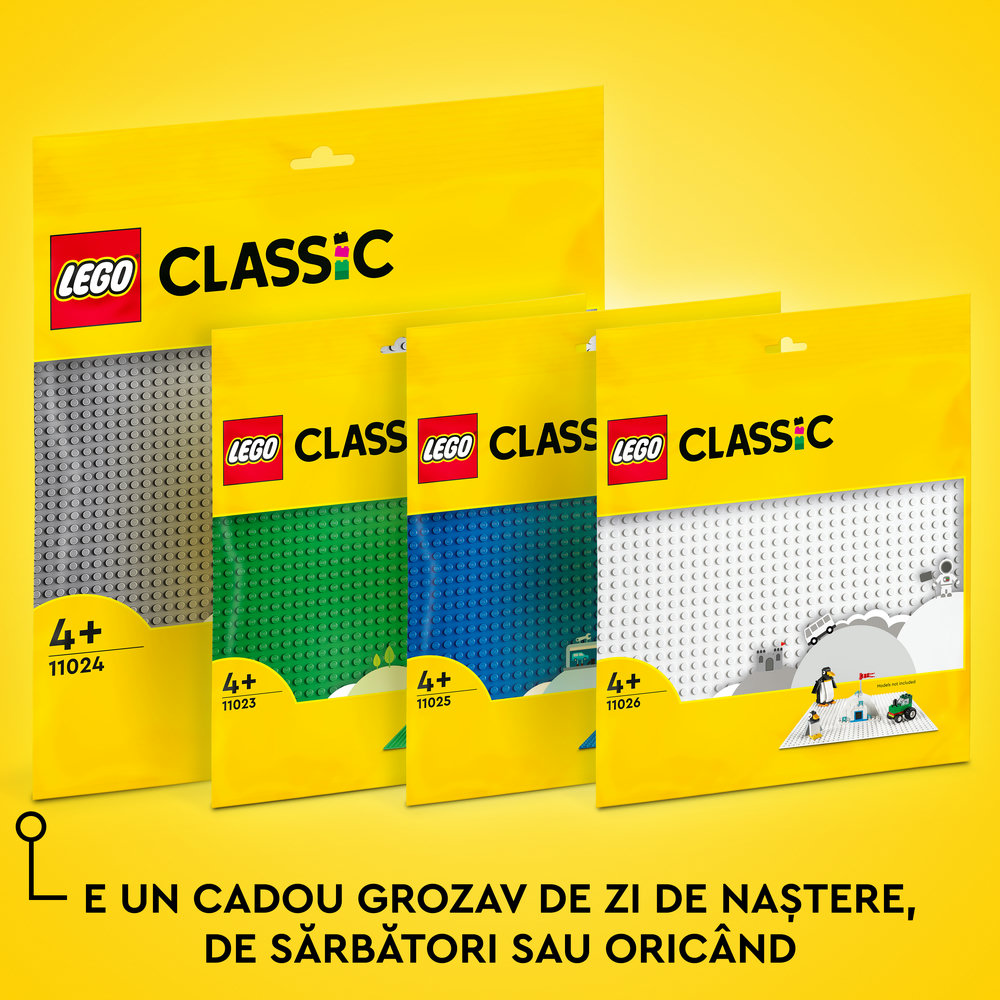 LEGO Classic: Placa de baza gri 11024 , 4 ani+, 1 piesa