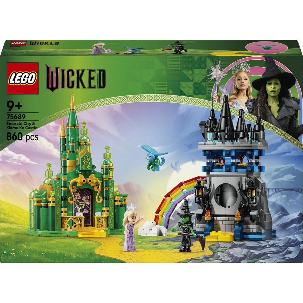 LEGO Wicked: Emerald City si Castelul Kiamo Ko 75689, 9 ani+, 860 piese