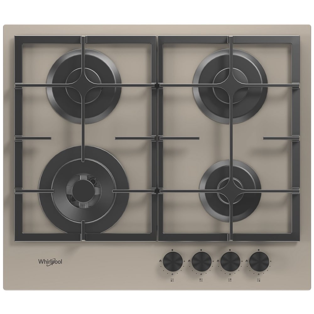 Plita incorporabila WHIRLPOOL GOFL 629/SH EE, Gaz, 4 arzatoare, Wok, silver dawn