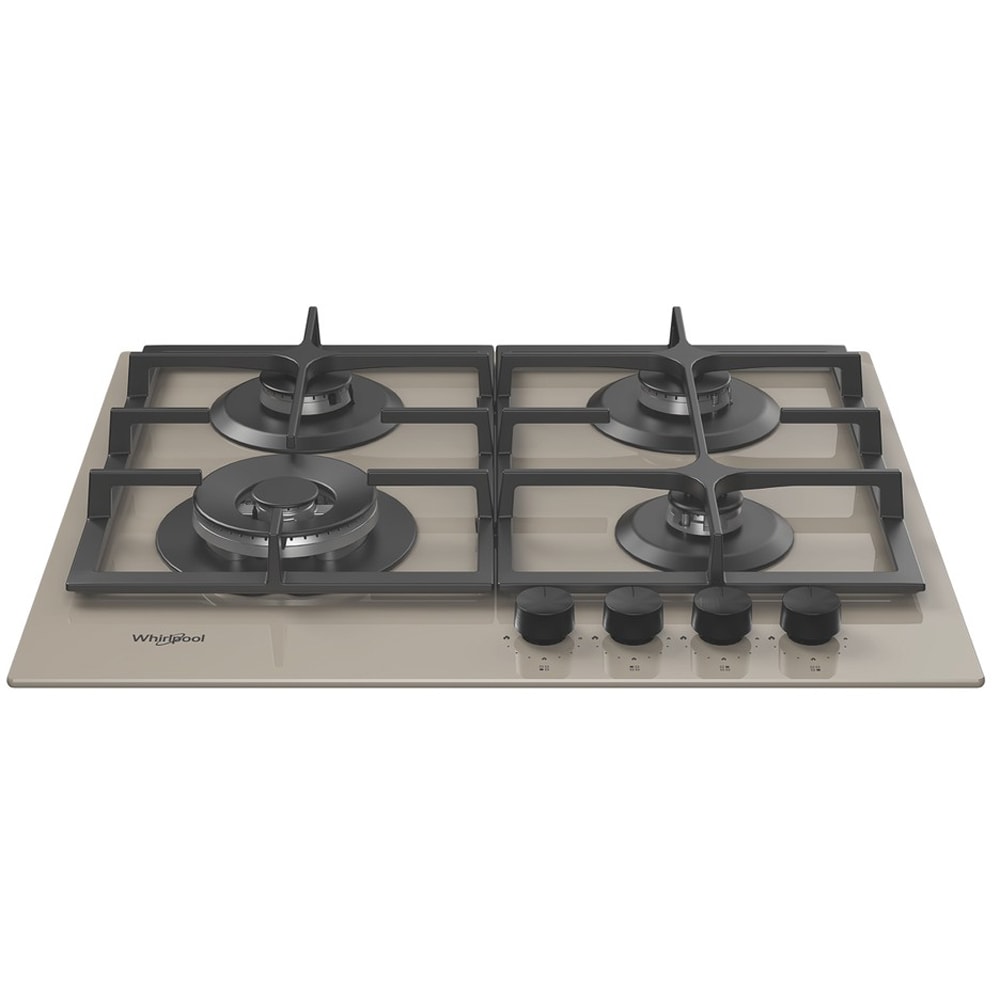 Plita incorporabila WHIRLPOOL GOFL 629/SH EE, Gaz, 4 arzatoare, Wok, silver dawn