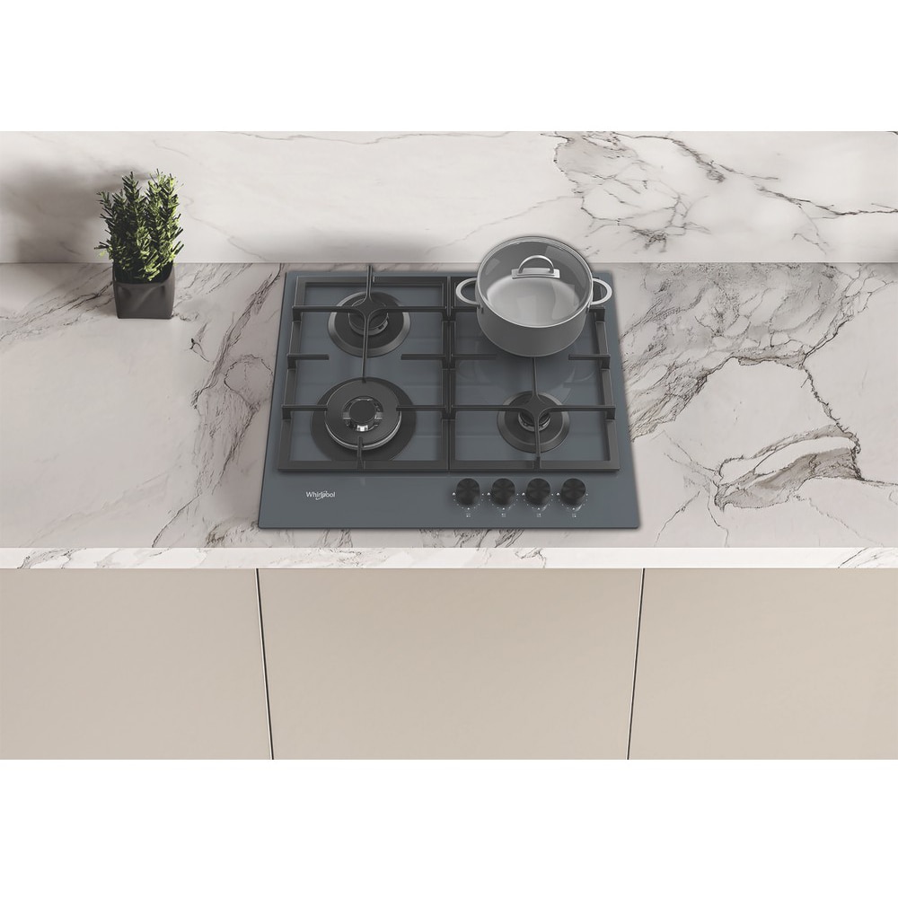 Plita incorporabila WHIRLPOOL GOFL 629/SH EE, Gaz, 4 arzatoare, Wok, stardust