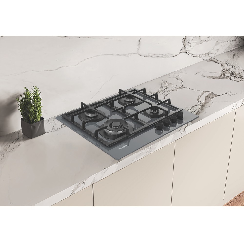 Plita incorporabila WHIRLPOOL GOFL 629/SH EE, Gaz, 4 arzatoare, Wok, stardust