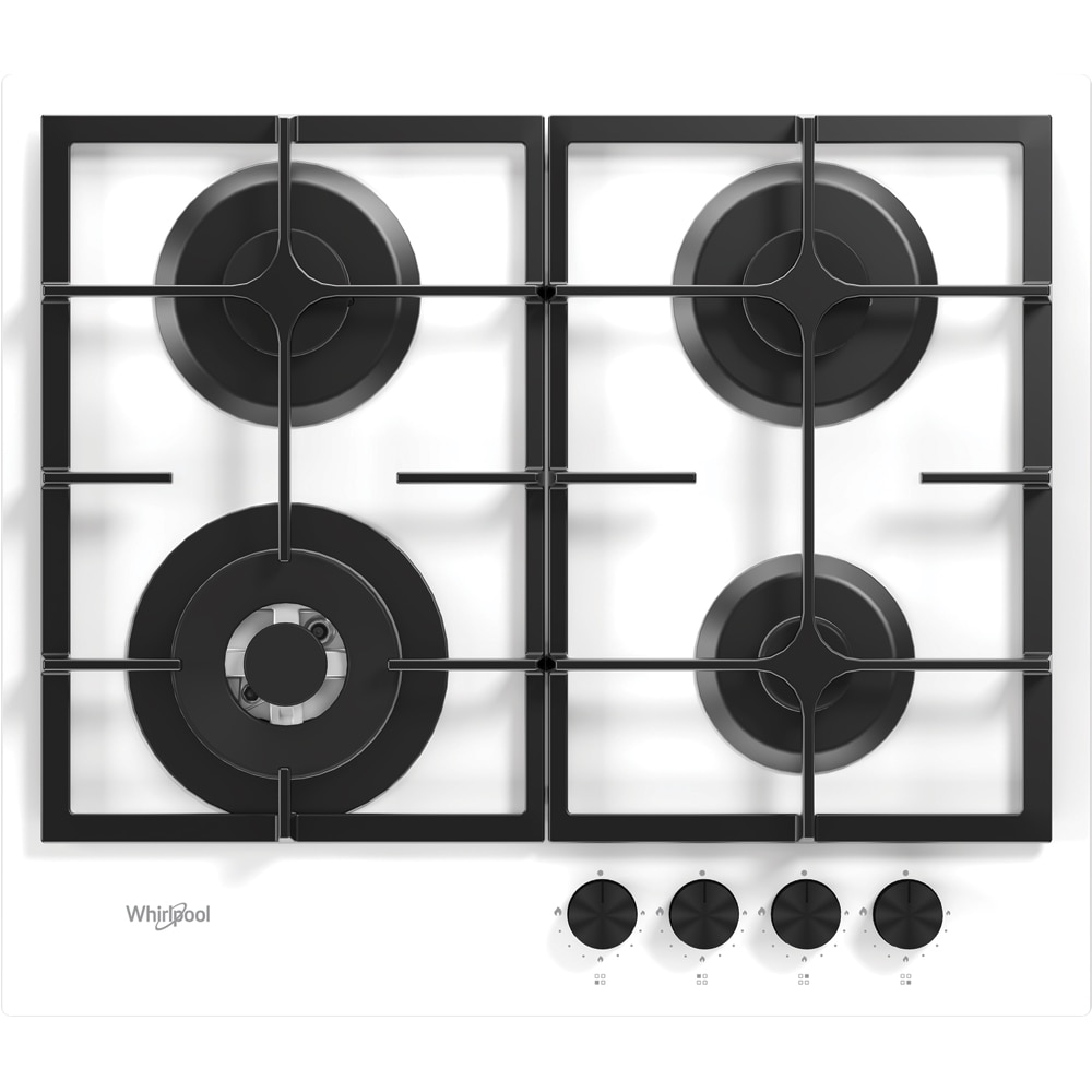 Plita incorporabila WHIRLPOOL GOFL 629/W, Gaz, 4 arzatoare, alb
