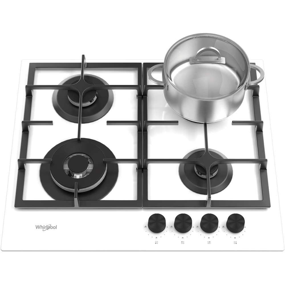 Plita incorporabila WHIRLPOOL GOFL 629/W, Gaz, 4 arzatoare, alb