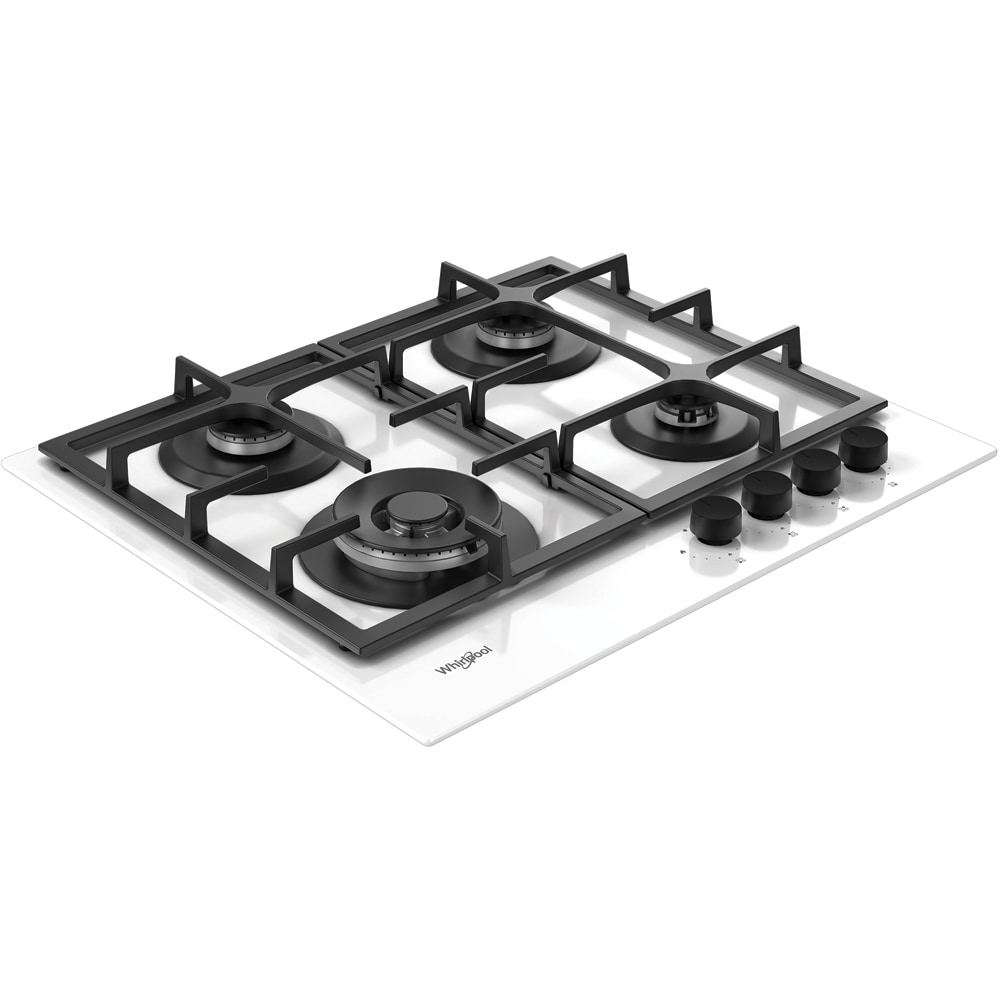 Plita incorporabila WHIRLPOOL GOFL 629/W, Gaz, 4 arzatoare, alb