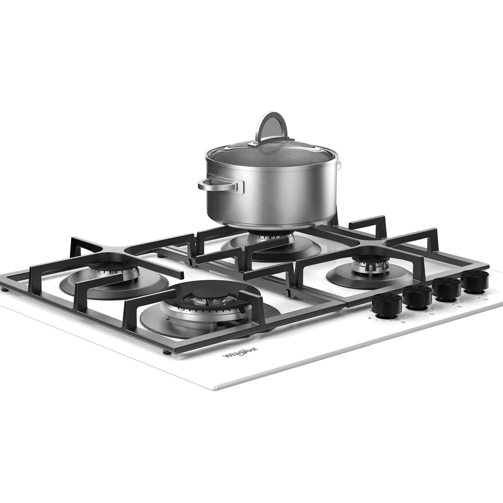 Plita incorporabila WHIRLPOOL GOFL 629/W, Gaz, 4 arzatoare, alb