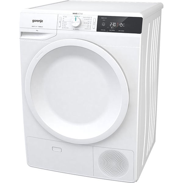 Uscator de rufe GORENJE DE82, Pompa de caldura, 8 kg, 16 programe, Clasa A++, alb