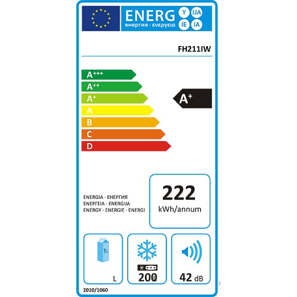 Lada frigorifica GORENJE FHE211W, 200l, 84.5 cm, A+, alb