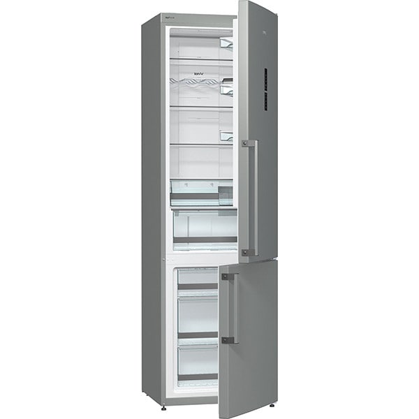 Combina frigorifica GORENJE NRK6203TX, Full No Frost, 334 l, H 200 cm, Clasa D, inox