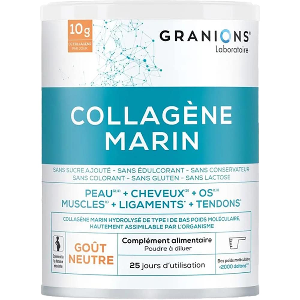 Supliment Colagen Marin + Vitamina C, 258 g pudra, GRANIONS