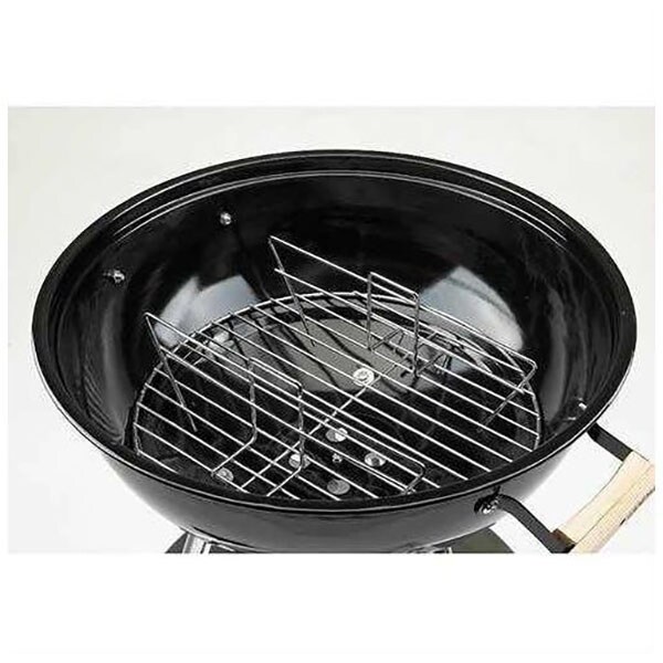 Gratar carbune LANDMANN Kettle Grill Chef, 43 cm, 1 suprafata, 2 role, negru
