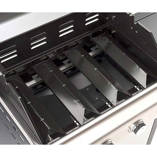 Gratar pe gaz LANDMANN Triton 12962, 65 x 44 cm, 4 + 1 arzatoare, 4 role, argintiu