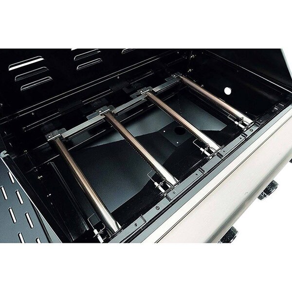 Gratar pe gaz LANDMANN Triton 12962, 65 x 44 cm, 4 + 1 arzatoare, 4 role, argintiu