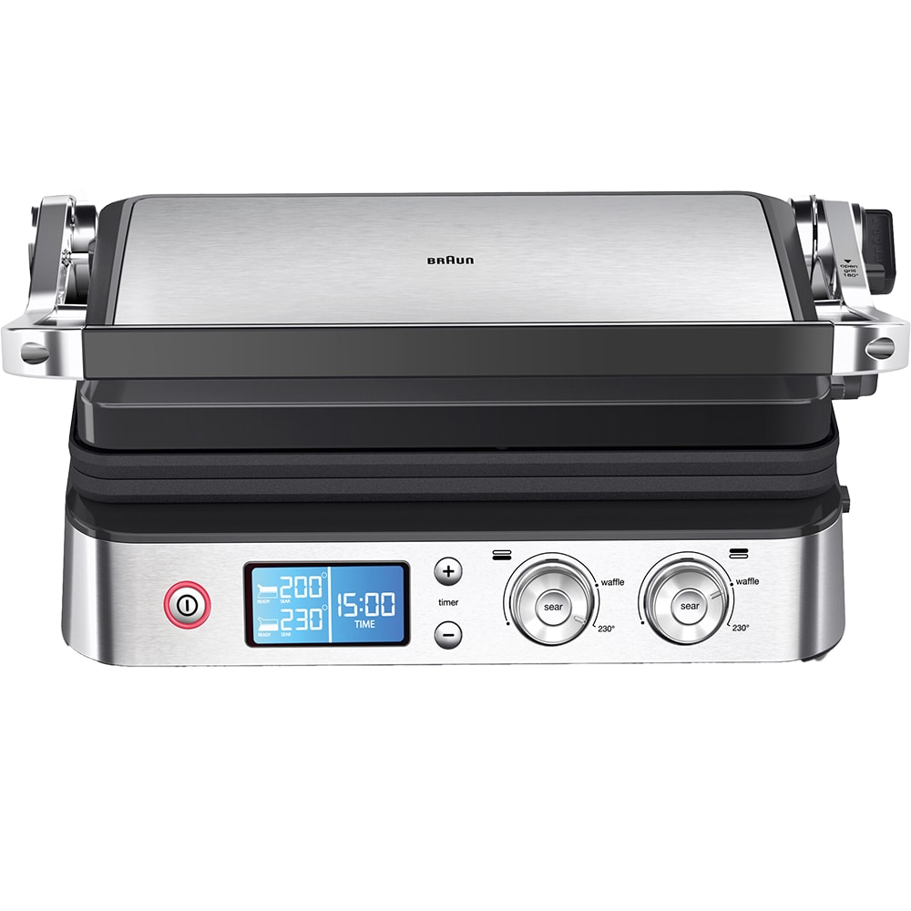 Gratar electric BRAUN MultiGrill 9 CG9040, 2000W, argintiu-negru 