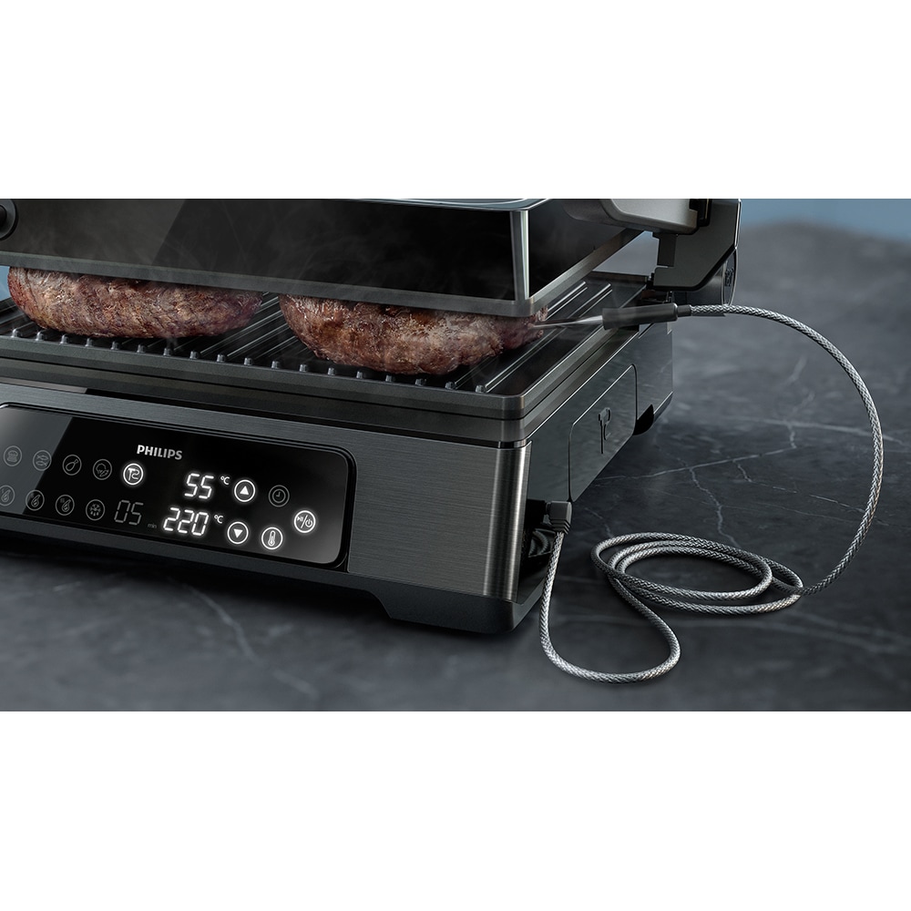 Gratar electric PHILIPS Seria 7000 HD6307/70, 2200W, negru 