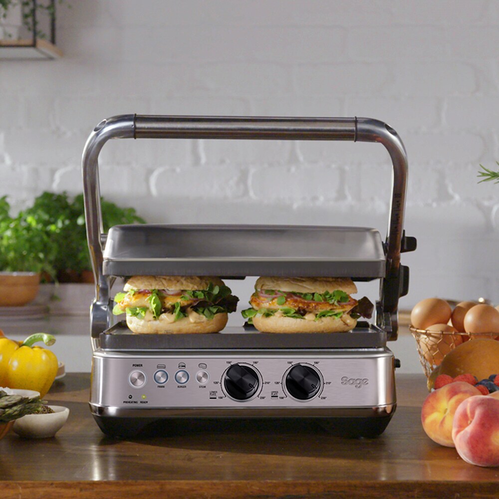 Gratar electric 2in1 SAGE SGR700, 1800W, argintiu-negru