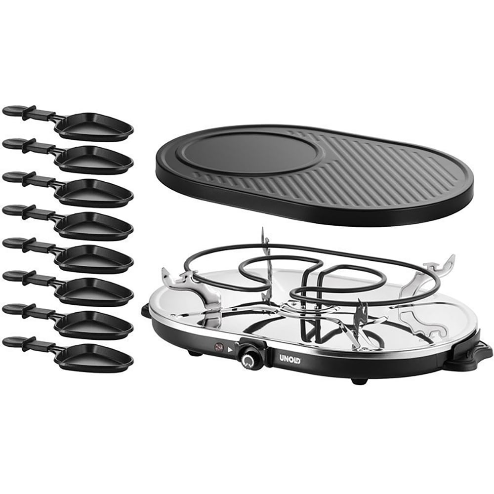 Plita electrica UNOLD Raclette U48795, 1200W, negru-argintiu