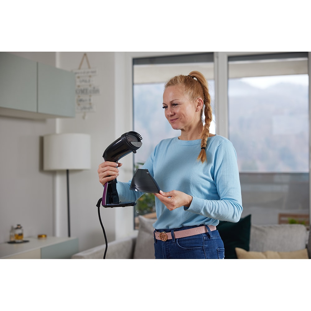 Aparat de calcat vertical GORENJE GS2100BKV, 2100W, 35g/min, 220ml, negru-mov