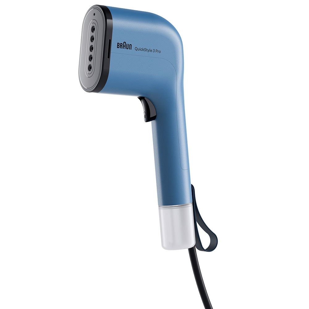 Aparat de calcat vertical BRAUN QuickStyle 3 Pro GS3024BL, 1100W, 22g/min, 120ml, albastru