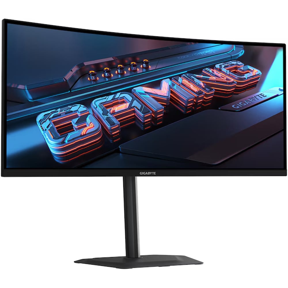 Monitor Gaming curbat LED VA GIGABYTE GS34WQCA, 34", WQHD, 120Hz, Adaptive Sync, HDR10, negru