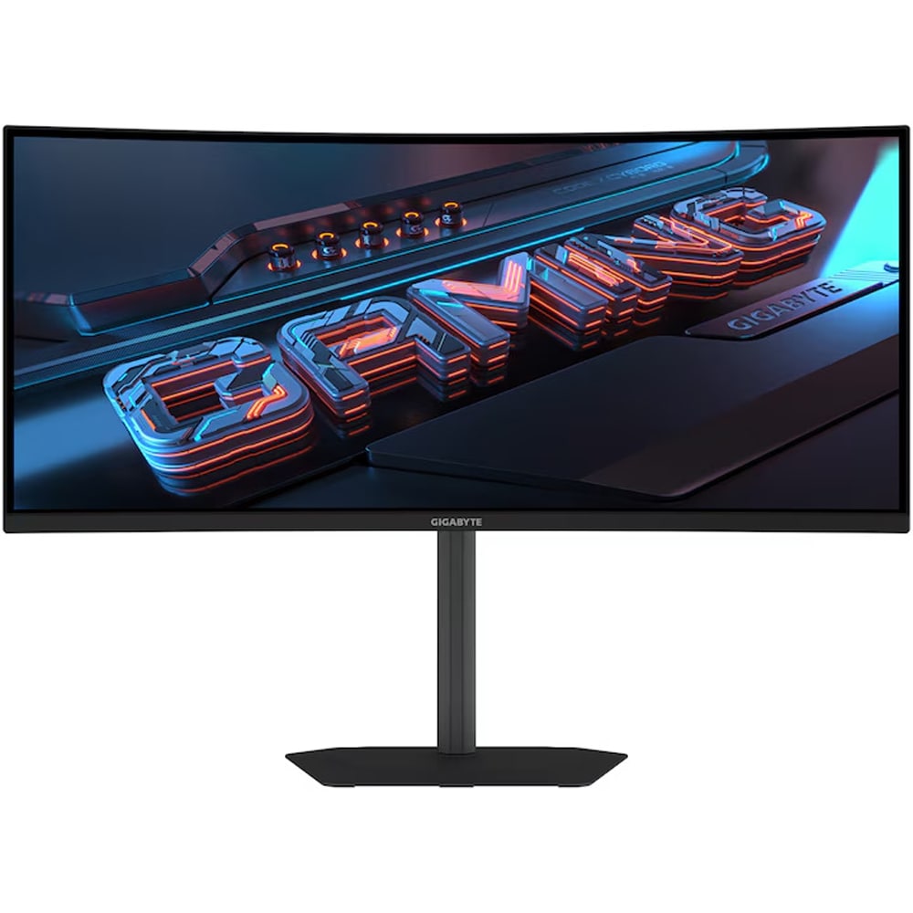 Monitor Gaming curbat LED VA GIGABYTE GS34WQCA, 34", WQHD, 120Hz, Adaptive Sync, HDR10, negru