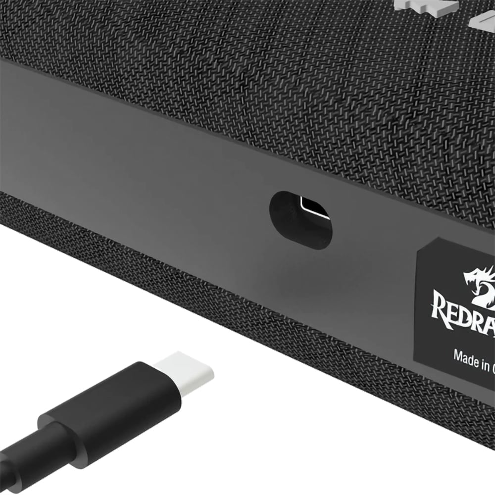 Soundbar PC REDRAGON Dora GS512, 2.0, 10W, Bluetooth, negru