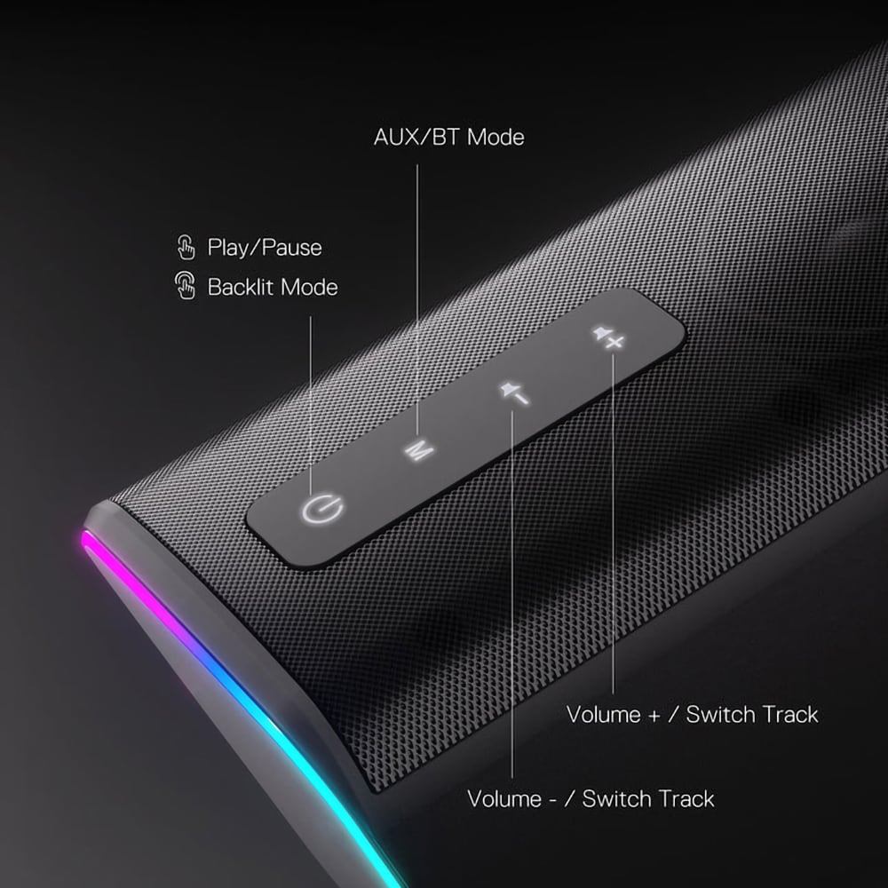 Boxe REDRAGON Connie GS814, 2.0, 20W, Bluetooth, negru