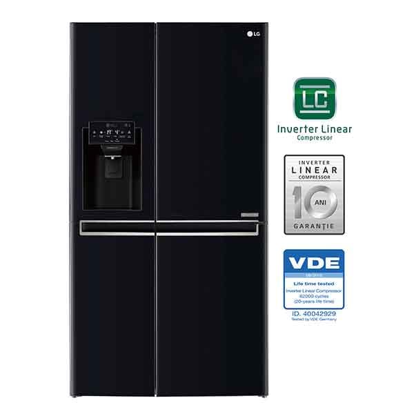 Side by Side LG Door in Door GSJ760WBXV, 601 l, 179 cm, A+, negru