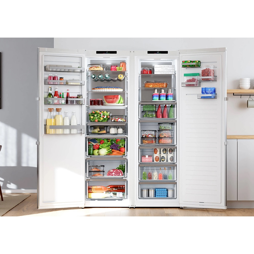 Congelator BOSCH GSN36AICM, No Frost, 334 l, H 186.2 cm, Clasa C, inox anti-amprenta
