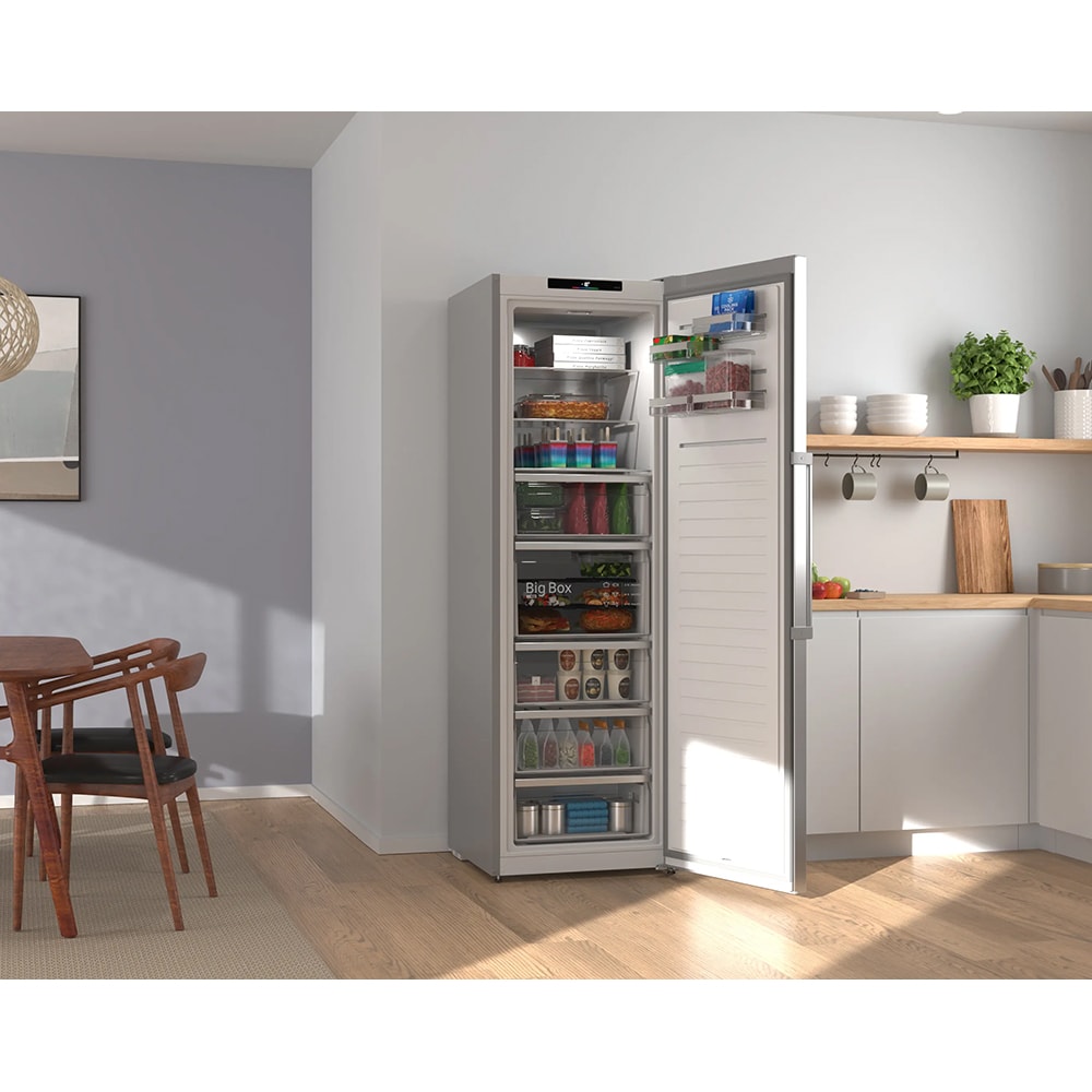 Congelator BOSCH GSN36AICM, No Frost, 334 l, H 186.2 cm, Clasa C, inox anti-amprenta