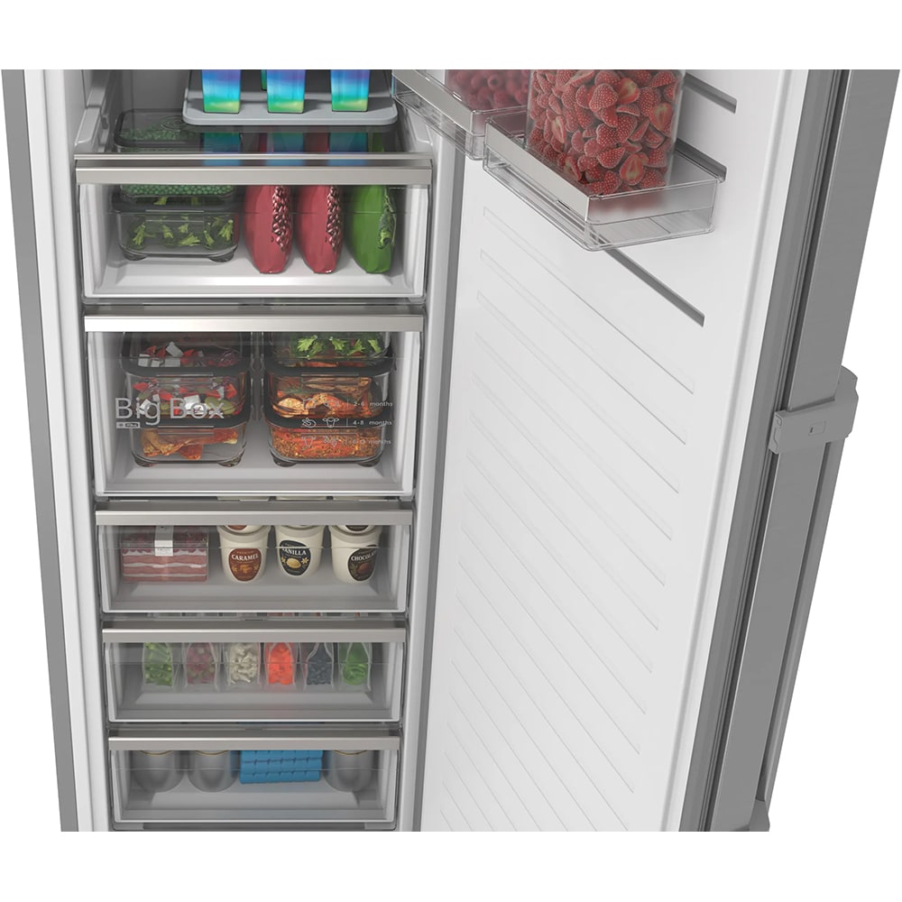 Congelator BOSCH GSN36AICM, No Frost, 334 l, H 186.2 cm, Clasa C, inox anti-amprenta