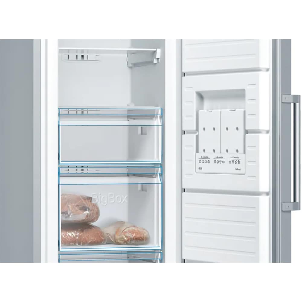 Congelator BOSCH GSN36VIEP, No Frost, 242 l, H 186 cm, Clasa E, inox