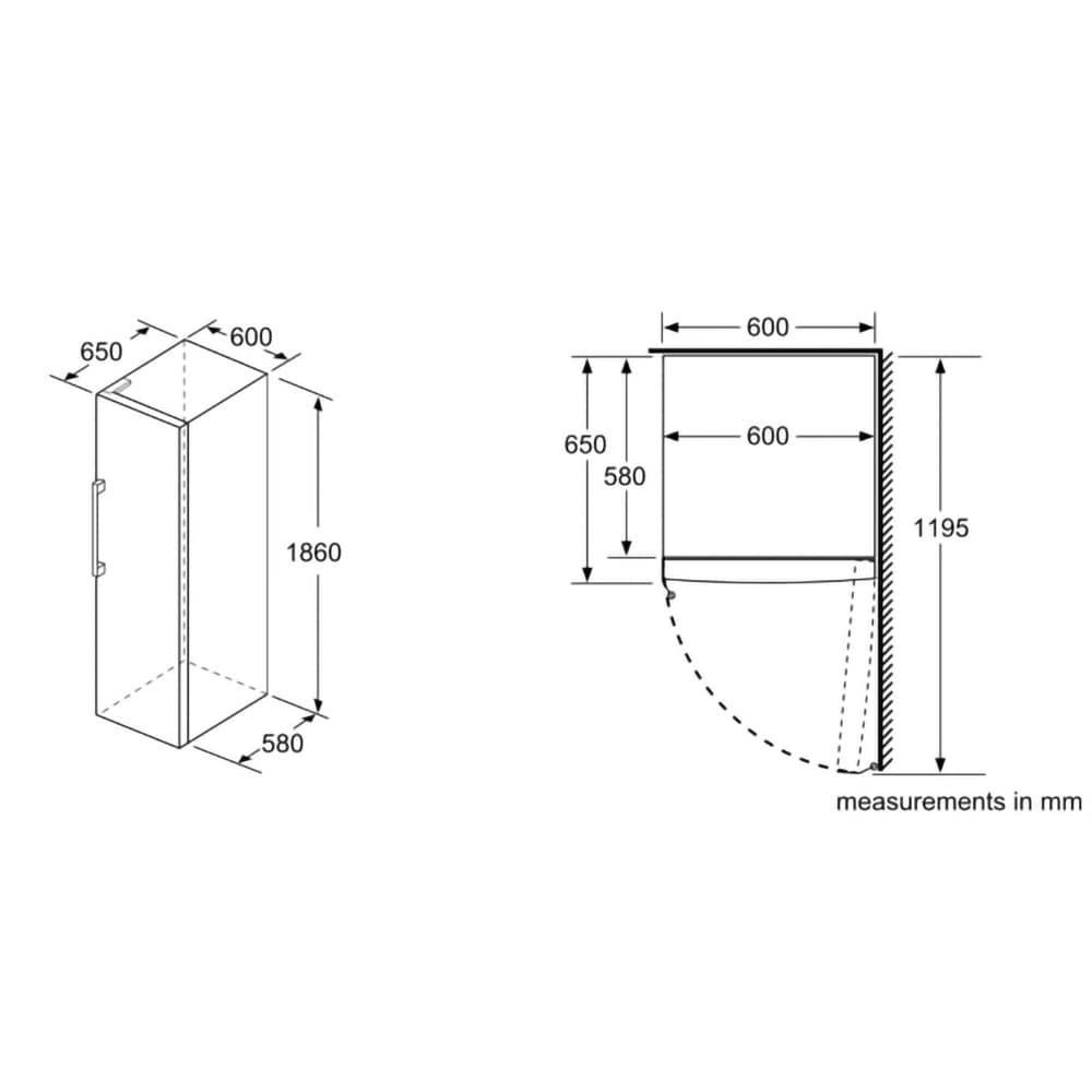 Congelator BOSCH GSN36VIEP, No Frost, 242 l, H 186 cm, Clasa E, inox