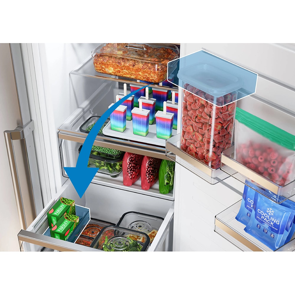 Congelator BOSCH GSN36VLDG, No Frost, 334 l, H 186.2 cm, Clasa D, inox