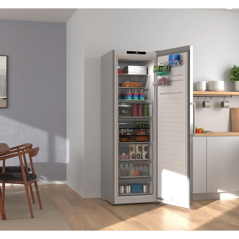 Congelator BOSCH GSN36VLDG, No Frost, 334 l, H 186.2 cm, Clasa D, inox