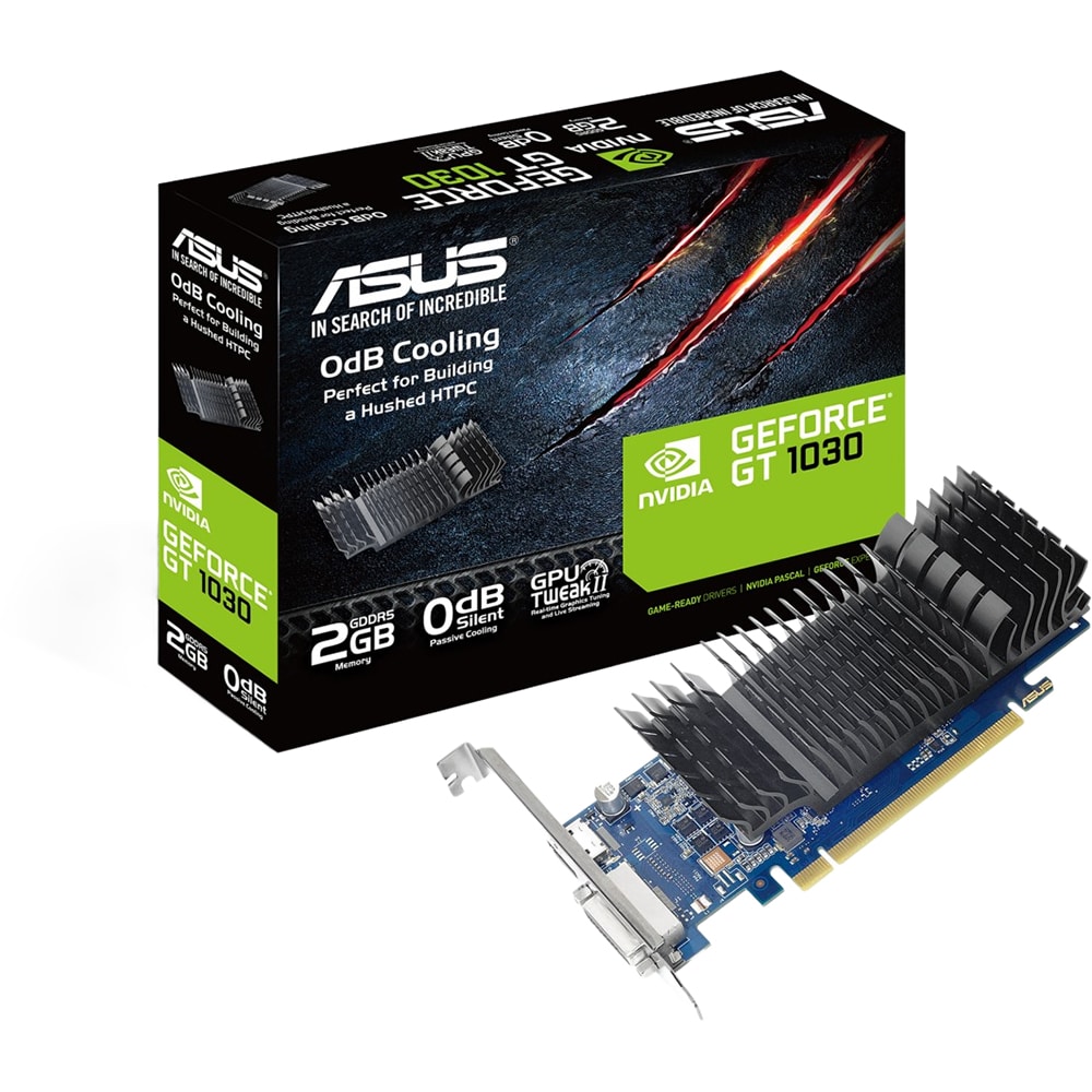 Placa video ASUS NVIDIA GeForce GT 1030 SL BRK, 2GB GDDR5, 64bit, GT1030-SL-2G-BRK