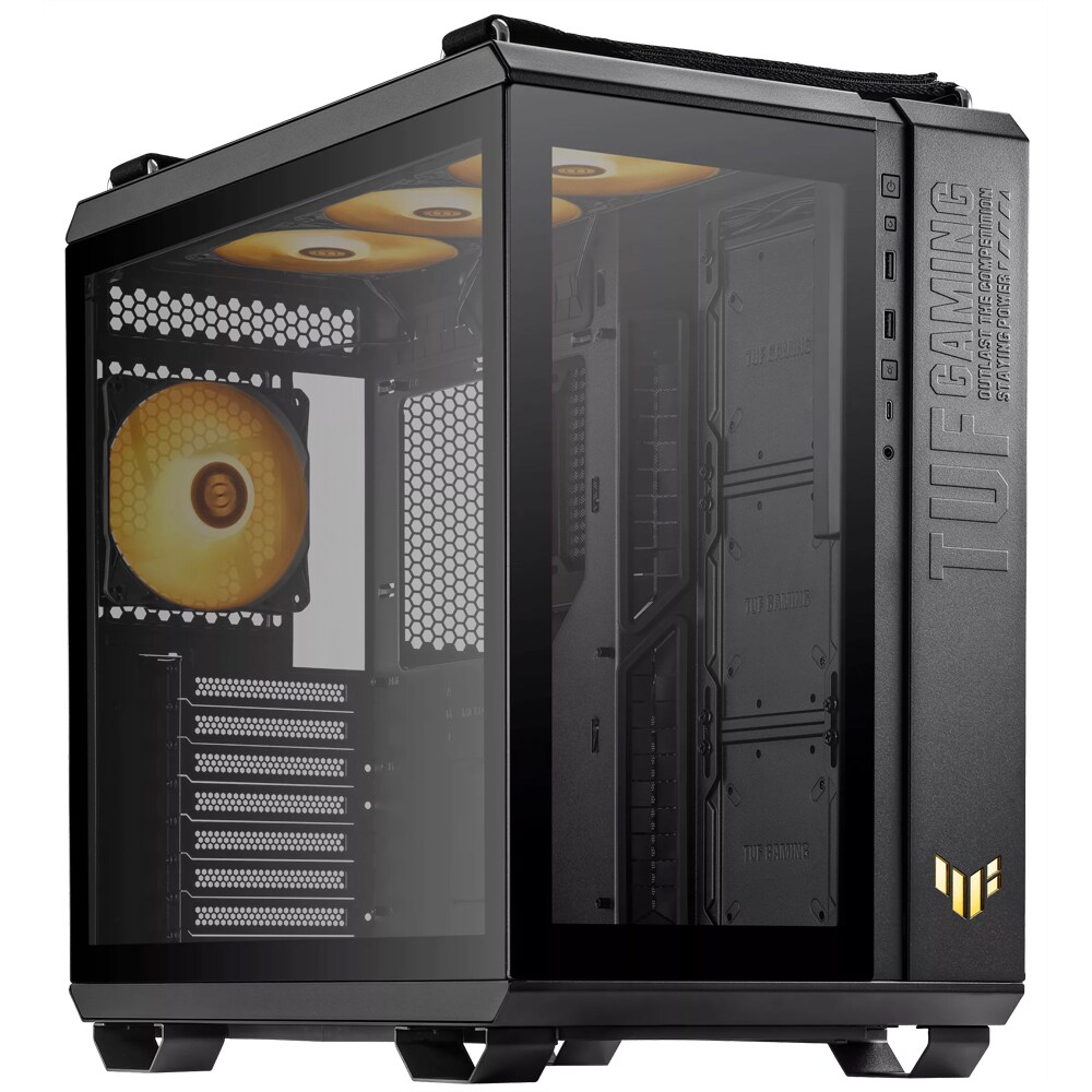 Carcasa PC ASUS TUF Gaming GT502 PLUS, USB 3.2 Gen 2 Type C, fara sursa, negru