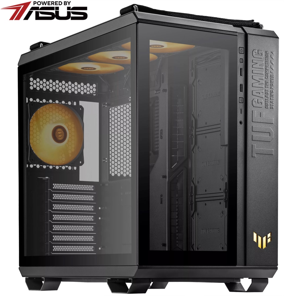 Sistem Desktop PC MYRIA STYLE V106W Powered by ASUS, AMD Ryzen 7 9800X3D pana la 5.2GHz, 32GB, SSD 1TB, NVIDIA GeForce RTX 5080 16GB, Windows 11 Pro