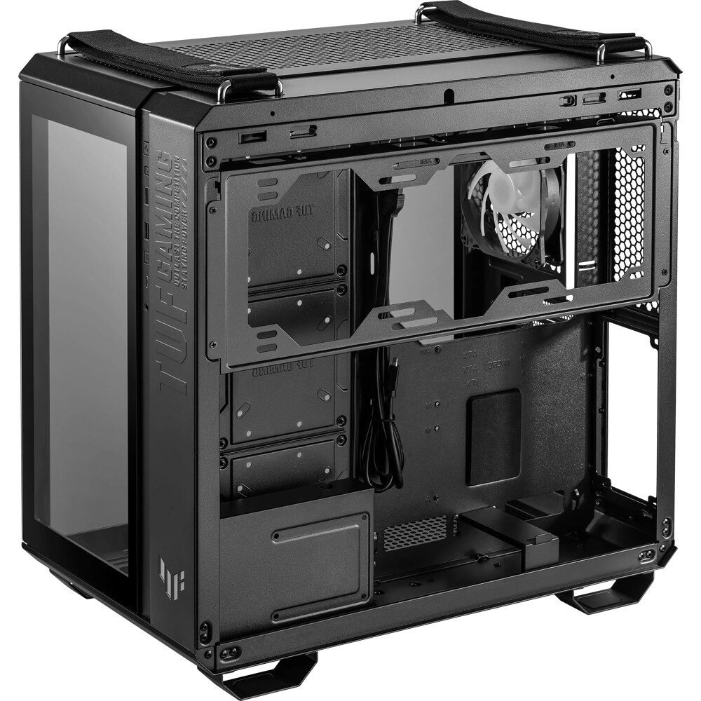 Carcasa PC ASUS TUF Gaming GT502 PLUS, USB 3.2 Gen 2 Type C, fara sursa, negru