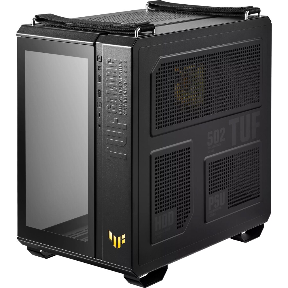 Carcasa PC ASUS TUF Gaming GT502 PLUS, USB 3.2 Gen 2 Type C, fara sursa, negru