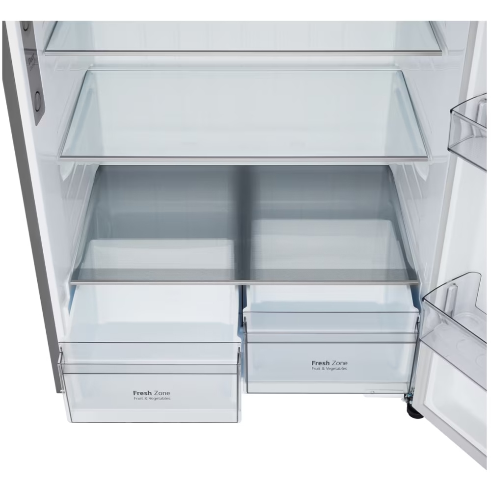 Frigider cu doua usi LG GTFV61PYBQD, No Frost, 609 l, H 186 cm, Clasa E, ThinQ, argintiu