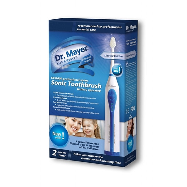 Periuta de dinti electrica DR. MAYER GTS2000, 31000 oscilatii/minut, alb-albastru