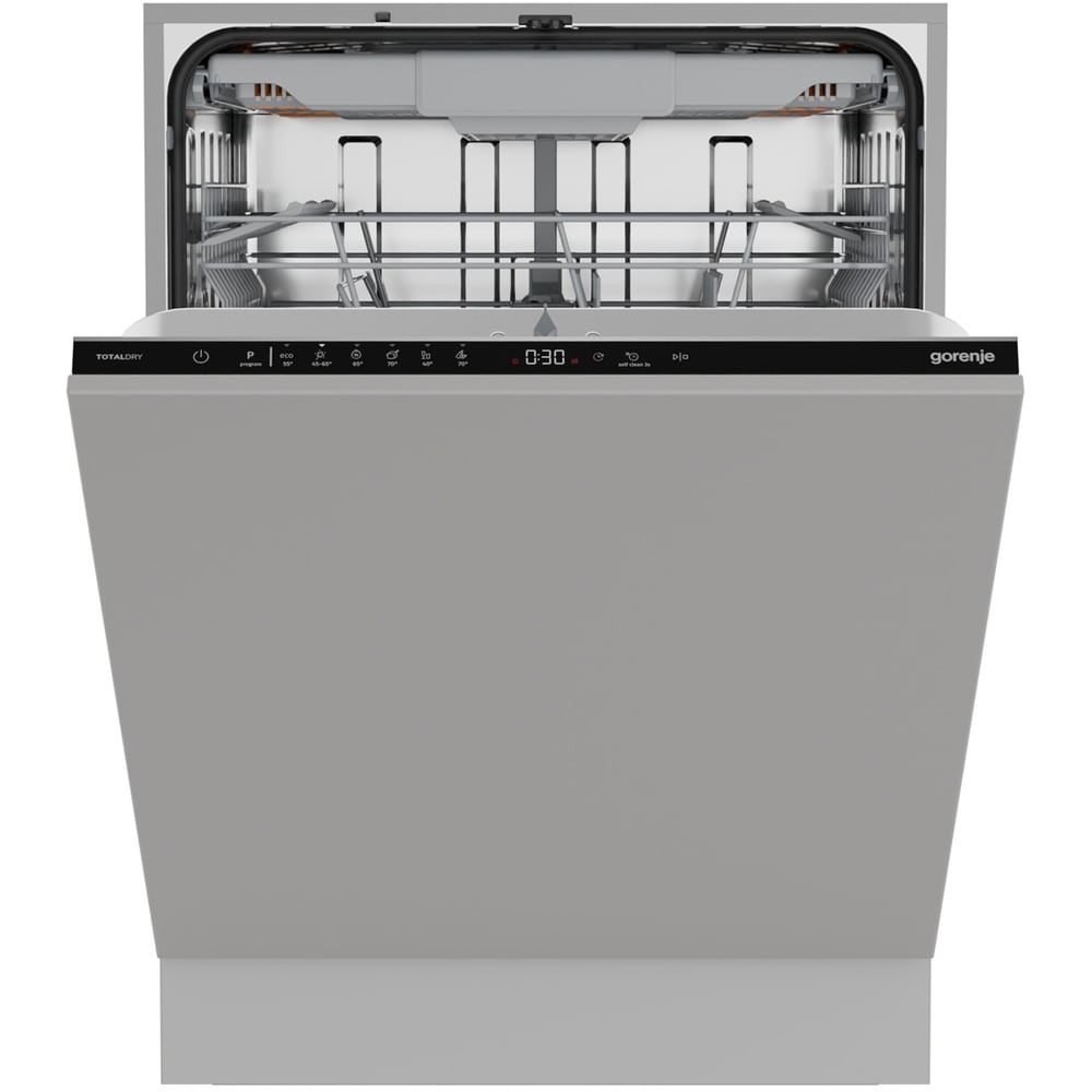 Masina de spalat vase incorporabila GORENJE GV16D5, 16 seturi, 6 programe, 60 cm, Clasa D, panou comanda negru