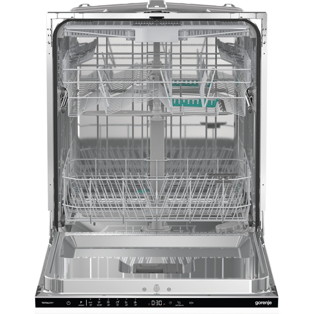 Masina de spalat vase incorporabila GORENJE GV643D90, 16 seturi, 6 programe, 60 cm, Clasa D, panou comanda negru