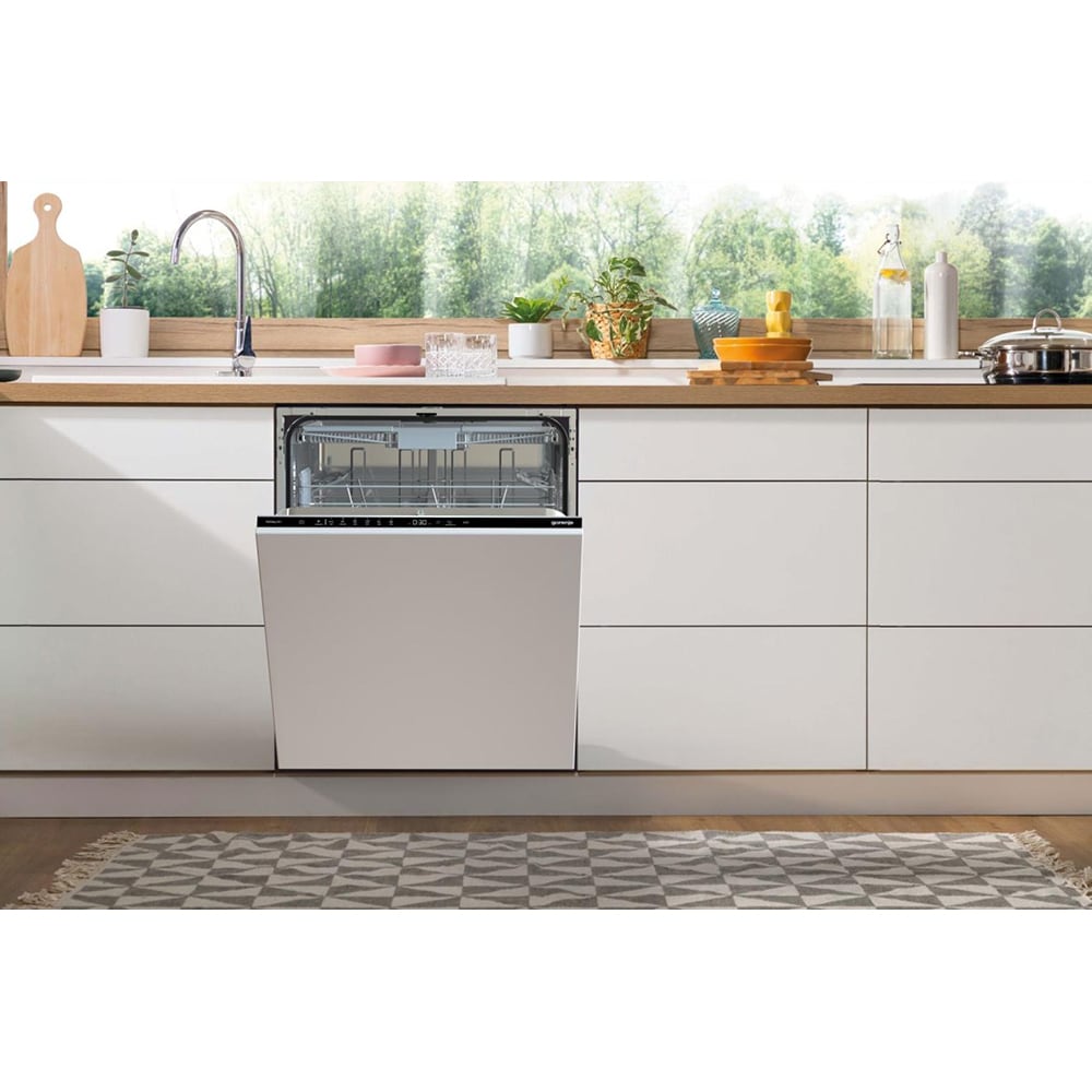 Masina de spalat vase incorporabila GORENJE GV643D90, 16 seturi, 6 programe, 60 cm, Clasa D, panou comanda negru